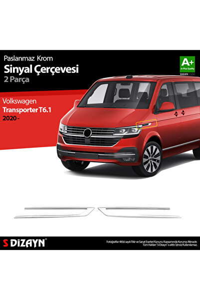 S Dizayn S-Dizayn VW Transporter T6.1 Krom Sinyal Çerçevesi 2 Prç. 2020-2025 ...