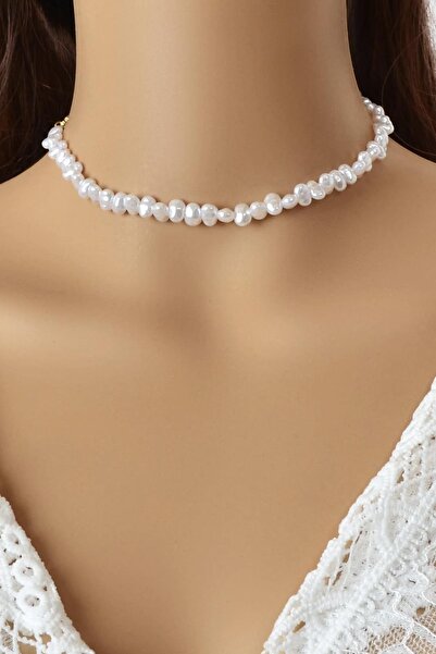 New Obsessions White Trapezoid Pearl Women's Necklace