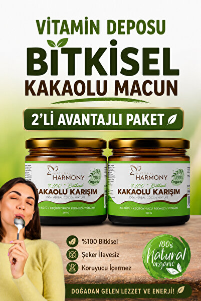 Aseina Arı sütü bal kakaolu Bitkisel Organik Vitamin Deposu Macun 2’Li Set
