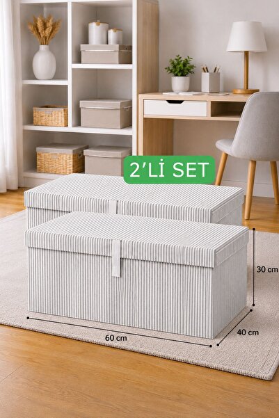 Helen's Home 2 Boxes with Lids Mega Size 60X40X30 cm