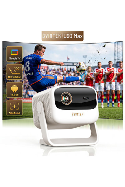 BYINTEK U90 Max DLP Full HD 1080P Taşınabilir Projeksiyon Cihazı, 700 ANSI Lü...