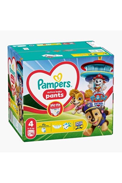 Pampers Pantaloni Paw Patrol Edition Mărimea 4 (9-15 kg), 72 buc