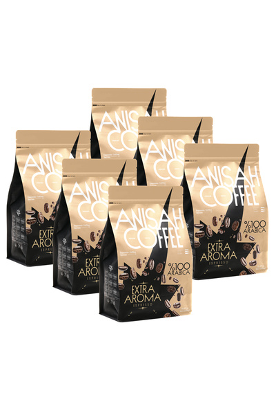 Anisah Coffee Extra Aroma Espresso Çekirdek Kahve | 6x1000gr