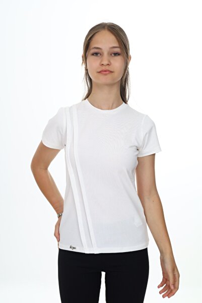 Toontoy Tricou cu mânecă scurtă și pliuri pentru fete