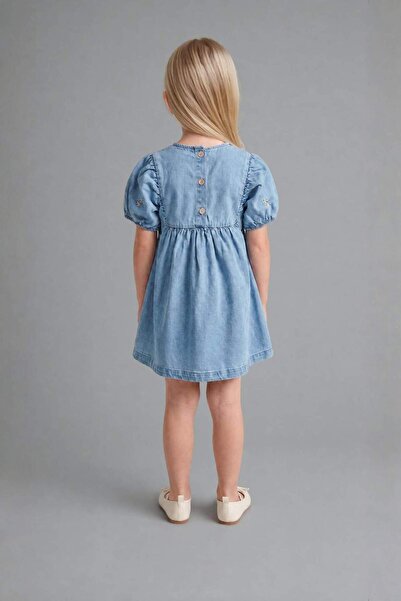DeFacto %100 Pamuk Denim Elbise Kız Bebek H4072A526SM
