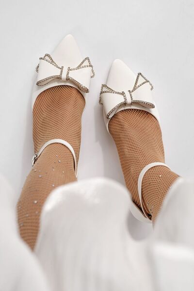 Zaira Women's white high- Heeled Shoes made of eco- Leather Jamila #24259 - 36