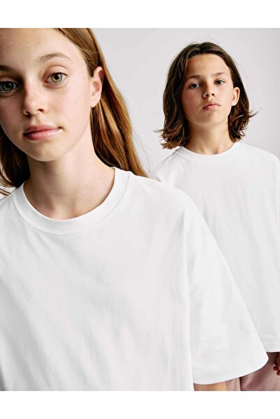 Marks & Spencer Saf Pamuklu Kısa Kollu T-Shirt (2-16 Yaş)