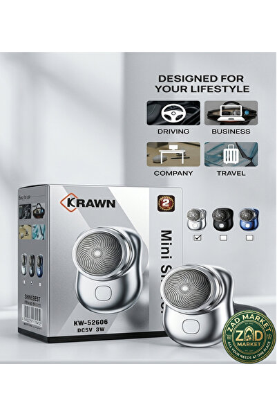 KRAWN ماكينة حلاقة كهربائية - قابلة للغسل وإعادة الشحن، للاستخدام المزدوج الر...