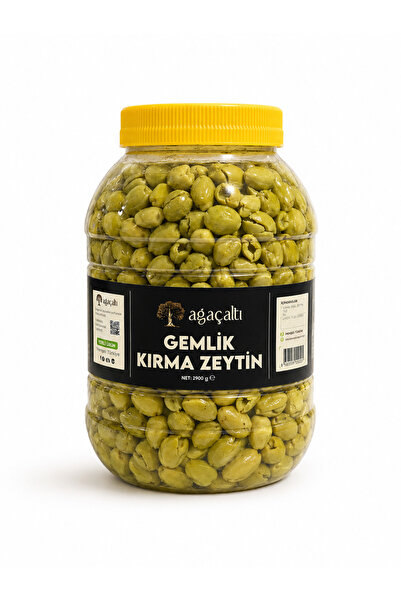 Ağaçaltı Gemlik Kırma Çekirdeksiz Zeytin, Net 3 KG İri Tane Doğal Katkısız