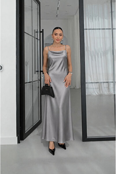 Noi Belis Maxi Boy A-Line Satin Strap Woven Dress Ss26El0037