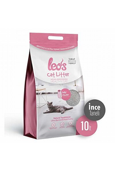 Leos Cat Litter Baby Powder Kokulu İnce Taneli Kedi Kumu 2x10 Lt