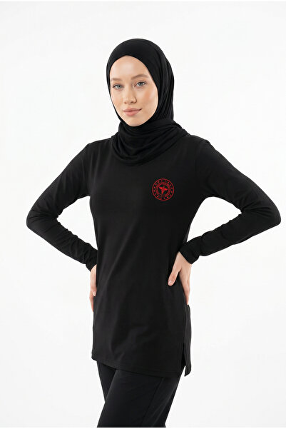 Pratik Medikal Crna 112 hitna zdravstvena hijab majica dugog kroja