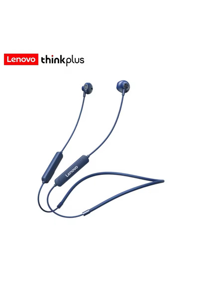 LENOVO سماعة أذن لاسلكية SH1 زرقاء مغناطيسية حول الرقبة بتقنية البلوتوث، مقاو...