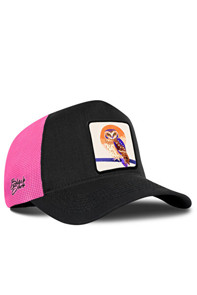 BlackBörk Șapcă Trucker Cordura cu logo-ul Owl, negru-roz