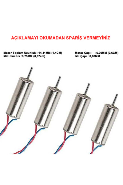 RPKT Quadcupter Motor Helikopter Motor Yedek Motor Drone Motor 4 Adet