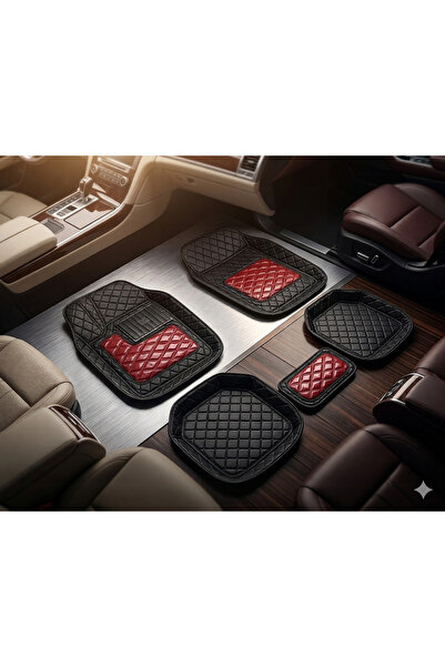 ABAD.HANDMADE Car Mats, Car Floor Mat Set, 5 Pieces, Diamond Shape, Car Carpe...
