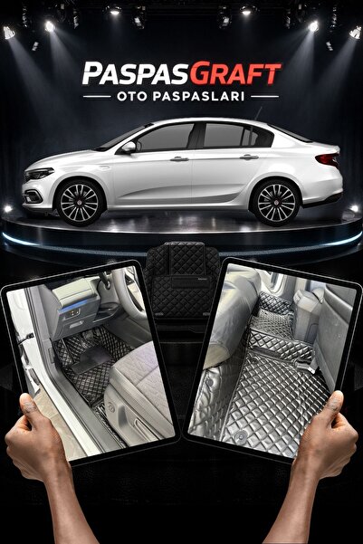 PASPASGRAFT FIAT EGEA 2024-2026 Siyaha Siyah Dikiş 8D Premium Tam Kaplama Kay...