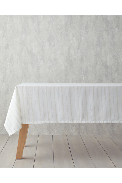 English Home Flossy Tablecloth 150X200 cm White - Beige