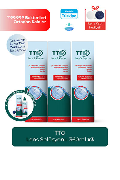 TTO Lens Solüsyonu 360 ml (3’lü Set) + 60 ml Çanta Boy Hediye