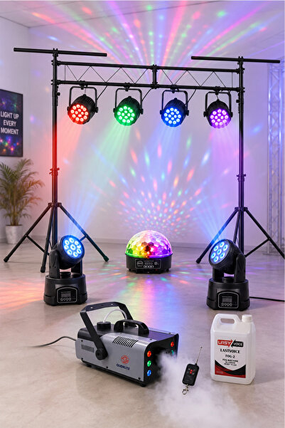 Quenlite Sahne Işık Sistemi Start Paket-3 (STAND LAZER LED PAR ROBOT)