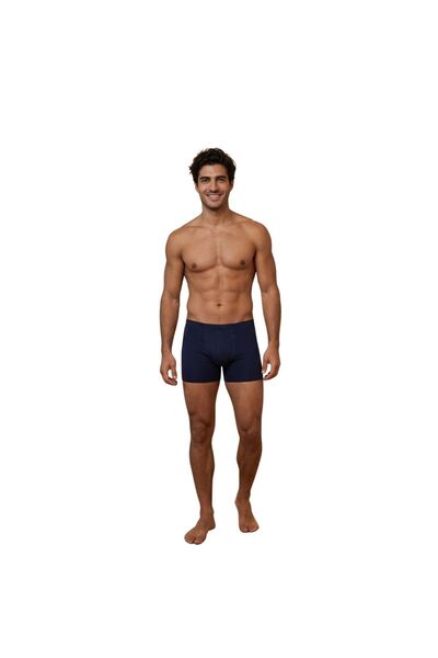 Koza soft Men's Cotton Lycra Boxers Navy Blue