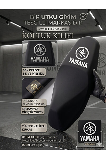 Utku Giyim YAMAHA UYUMLU SİYAH MİNİ VE MİDİ MOTOSİKLET KOLTUK SELE KILIFI