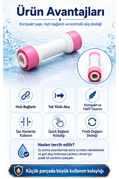 watalina 6mm Quıck Shıtong Düz Kalem Çekvalf