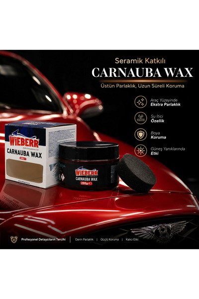 WİEBERR Boya Koruma, Su Itici & Seramik Etkili Carnauba Wax 200 gr