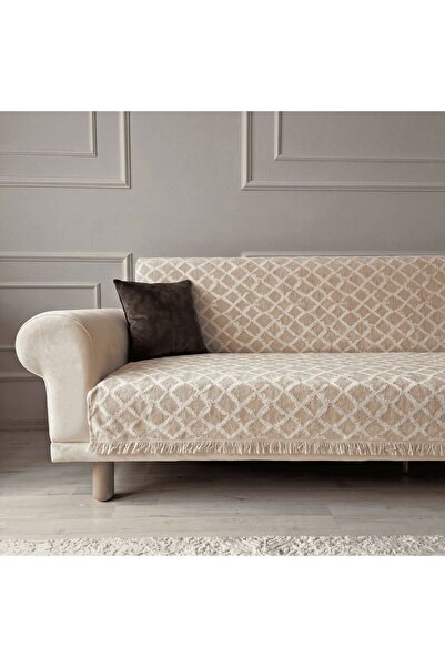 Bellevia 180x200 Kaymaz Koltuk Örtüsü Şalı Çekyat Kanepe Örtüsü Oturma ve Sır...