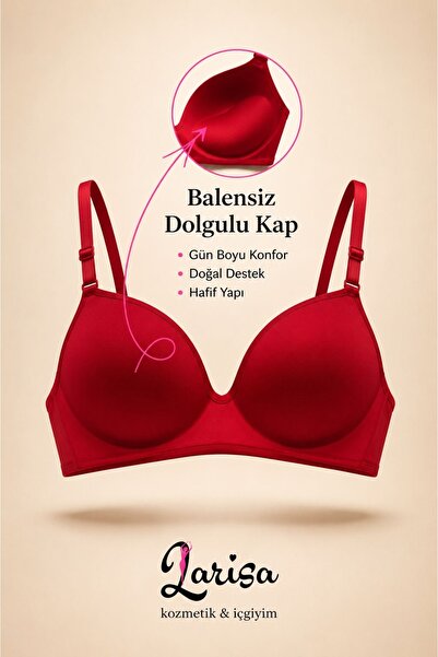LALA İÇGİYİM Kadın {DOLGULU] Balensiz Toparlayıcı 3'lü Sütyen Takımı