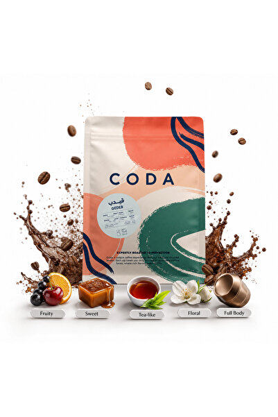 CODA حبوب قهوة إثيوبية متخصصة من جيديب 250 جرام، قهوة إسبريسو وV60