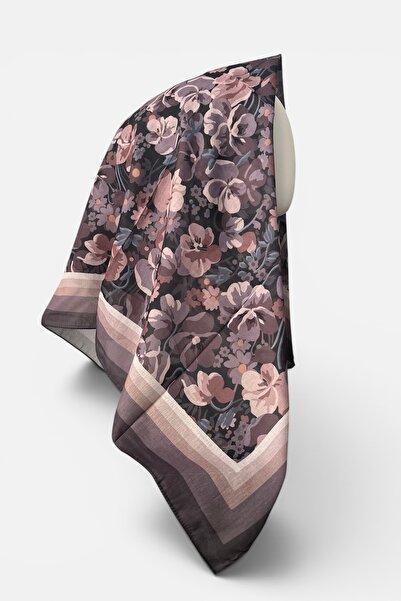 Floral Patterned Cotton Soft Scarf - Needle-Free Use Non-Slip