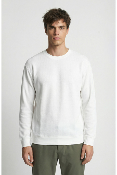 Network Beyaz N-Tech Merserize Sweatshirt