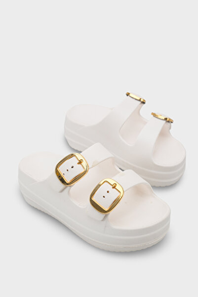 Capone Outfitters Nicki Eva Double cu cataramă Wedge Sole pentru femei papuci