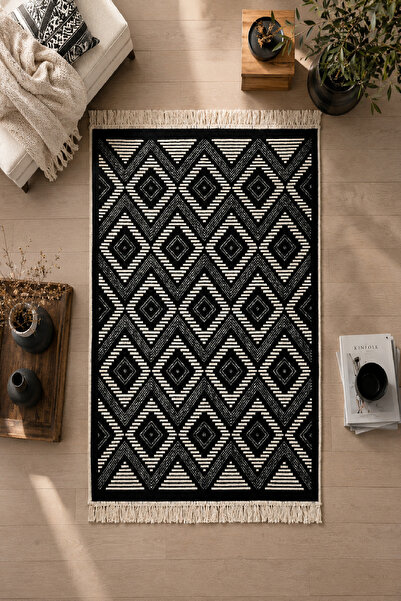 Lorvian Noletti Geometrik Desen Makinede Yıkanabilir Çift Taraflı Günlük Kull...