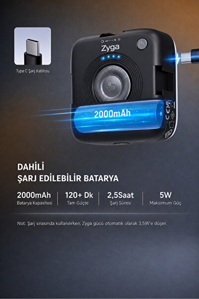 Zyga RGB LED video Selfie Işığı 2000Mah batarya Mıknatıslı Magnet | 126 LED | 3000–9000K Ayarlı Tripod Kamera Uyumlu