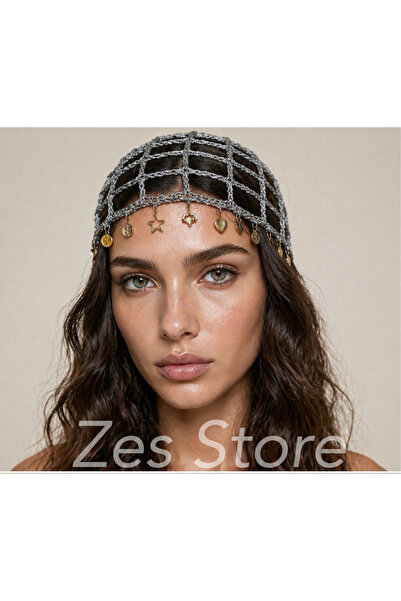 Zes Store hayalinizdeki ürün burada Örgü Bohem Gold Aksesuar Detaylı Simli Fi...