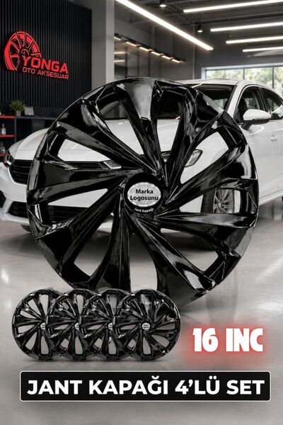 YONGA OTO AKSESUAR RENAULT MEGANE 4 16 İnç Kırılmaz Jant Kapağı 4 Adet Piano ...