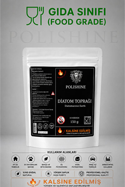 POLİSHİNE Diatom Toprağı | Kalsine Edilmiş |10 Mikron 150gr | Yüksek Saflık
