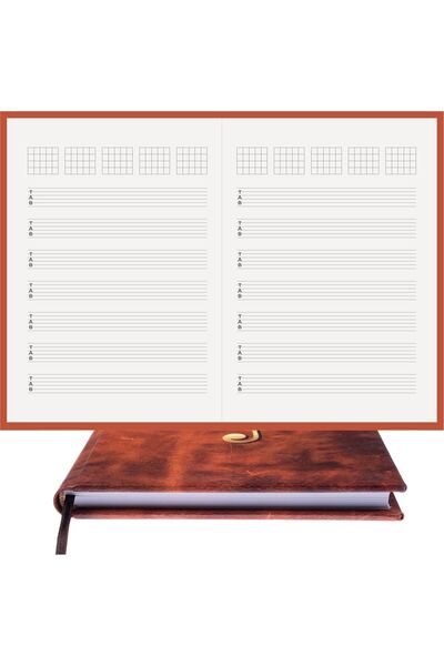 BİDEFTER دفتر ملاحظات للعزف على الجيتار (مع مفاتيح ترقيم مُحددة) مصنوع يدويًا...