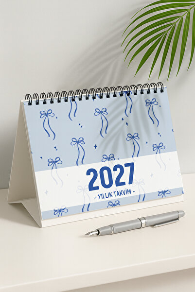 Eldesen Tasarım 2027 Masa Takvimi Spiralli A5 (21X16CM) Büyük Boy / Resmi Tat...