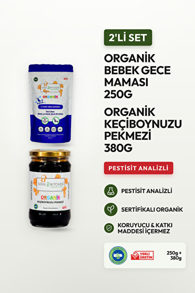 Soul Kitchen Organik Ürünler Organik B1 Vitaminli 3 Tahıl Unlu Gece Maması **...