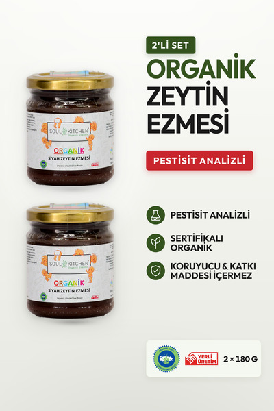 Soul Kitchen Organik Ürünler Organik Sertifikalı Zeytin Ezmesi Katkısız Doğal...