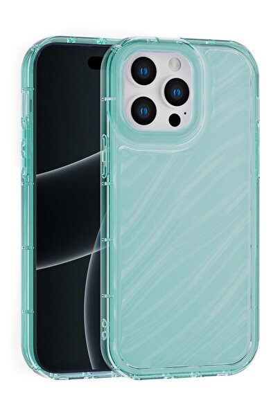 Vissona iPhone 13 Pro Max Uyumlu Telefon Kılıfı Kamera Çıkıntılı Kabartmalı P...