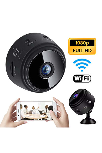 Spionescu Mini cameră magnetică cu suport, WiFi HotSpot, 1080P, vedere noctur...