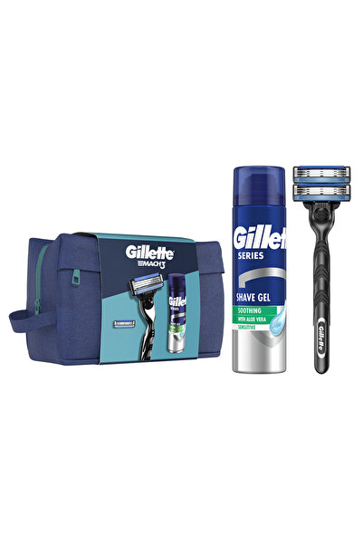 Gillette Set cadou Mach3 aparat de ras + 1 lamă de schimb + 75 ml gel de ras ...