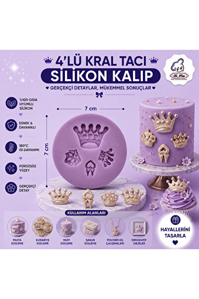 Dr.Paste Silikon Kalıp 4'lü Kral Tacı