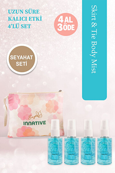 INNATIVE Eny Elif Nur Yel Skirt & Tie Seyahat Boy Çanta Seti 4x50ml