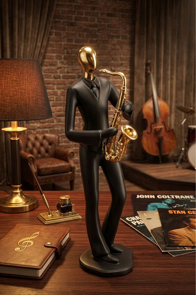 Rgv-b31 Decorative Trinket Room and Table Ornament Saxophone Playing Man