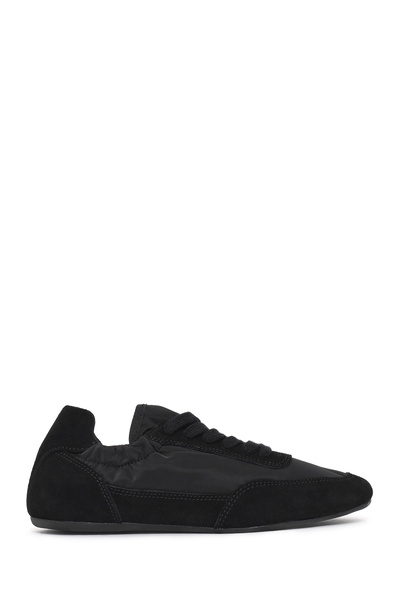 Derimod Kadın Siyah Bağcıklı Deri Sneaker 26PFD552914